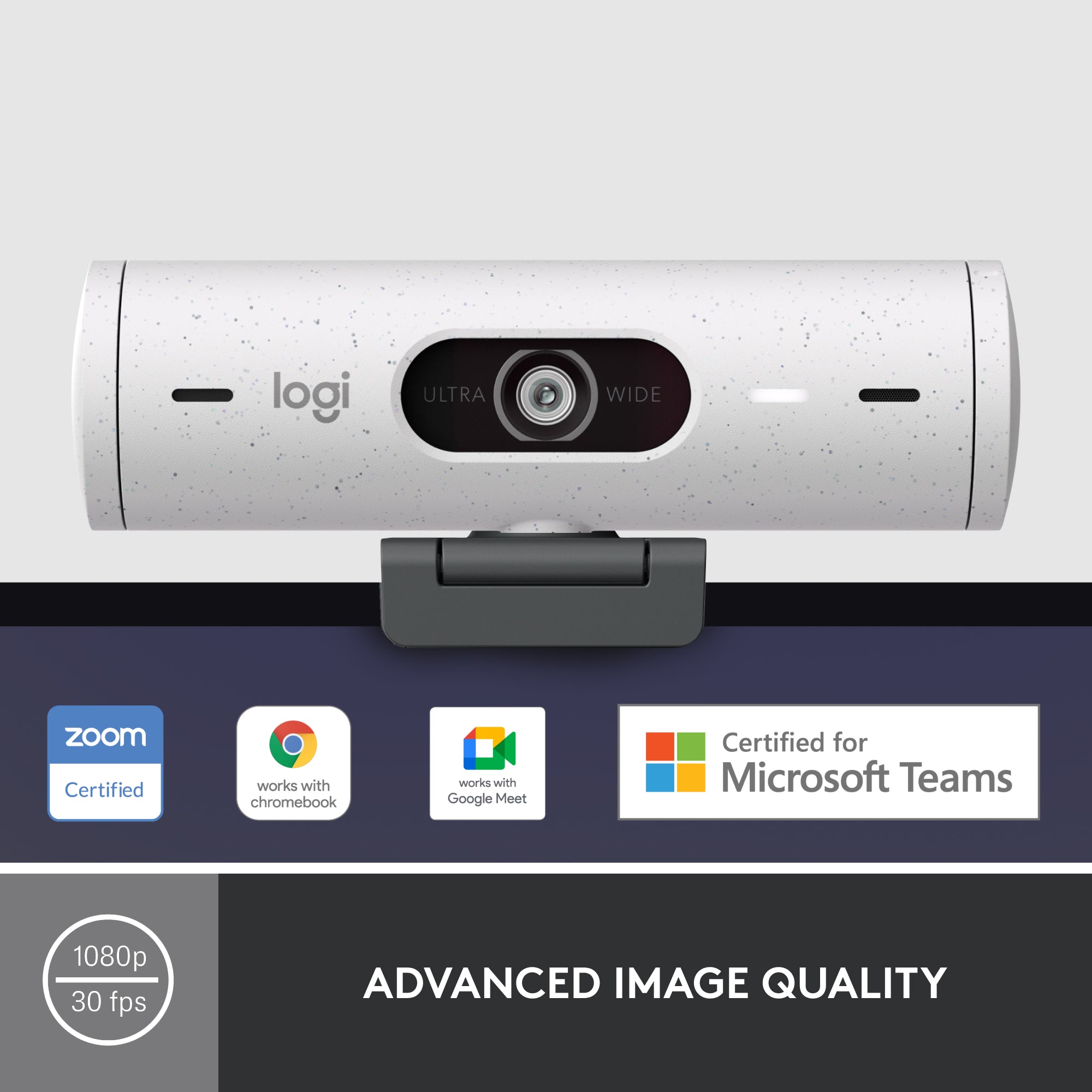 Logitech Brio 500 Full HD Webcam Off White