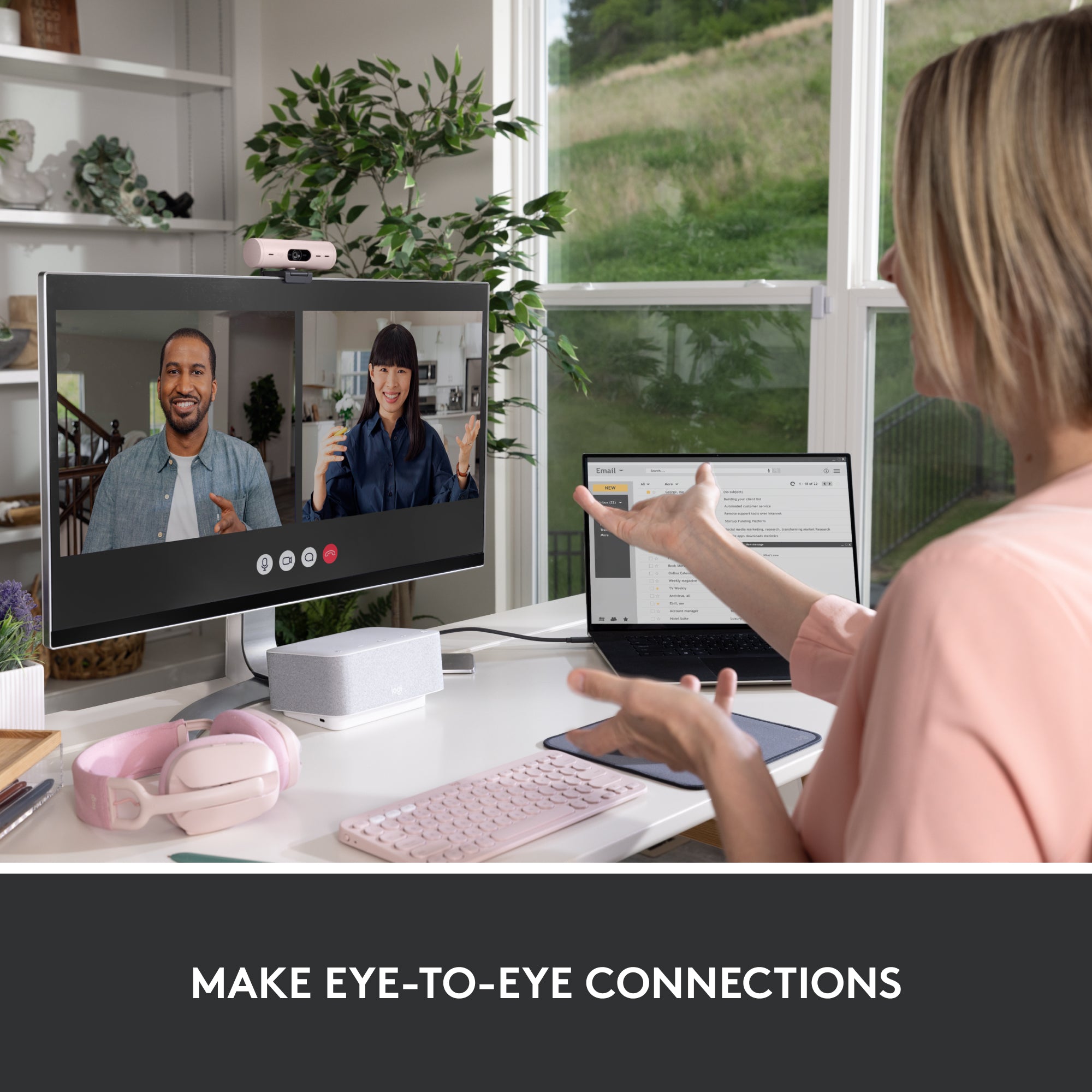 Logitech Brio 500 Full HD Webcam Rose