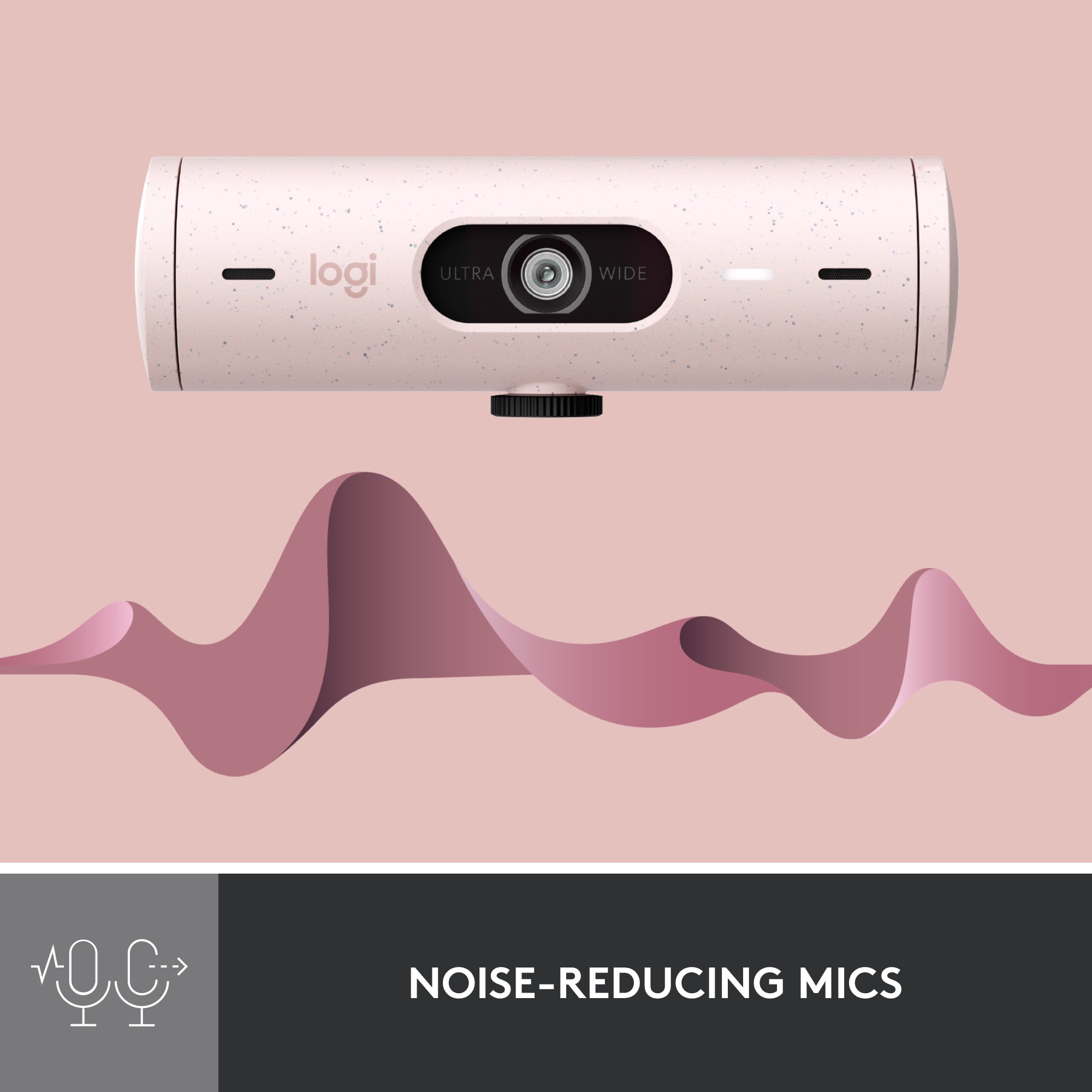 Logitech Brio 500 Full HD Webcam Rose