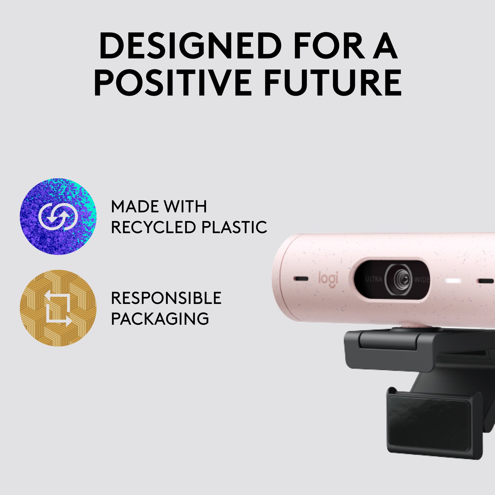 Logitech Brio 500 Full HD Webcam Rose