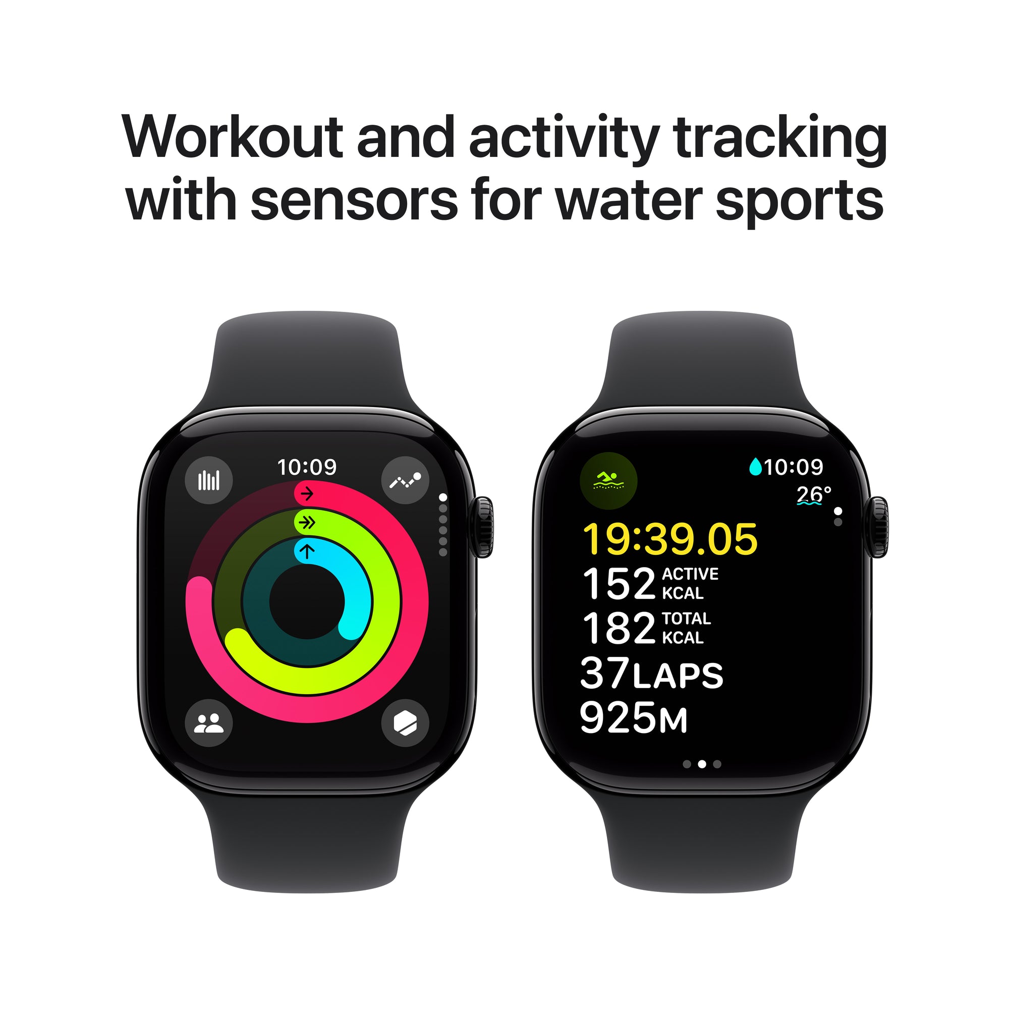 Apple Watch Series 10 MWWP3AM/A 46MM Jet Black S/M