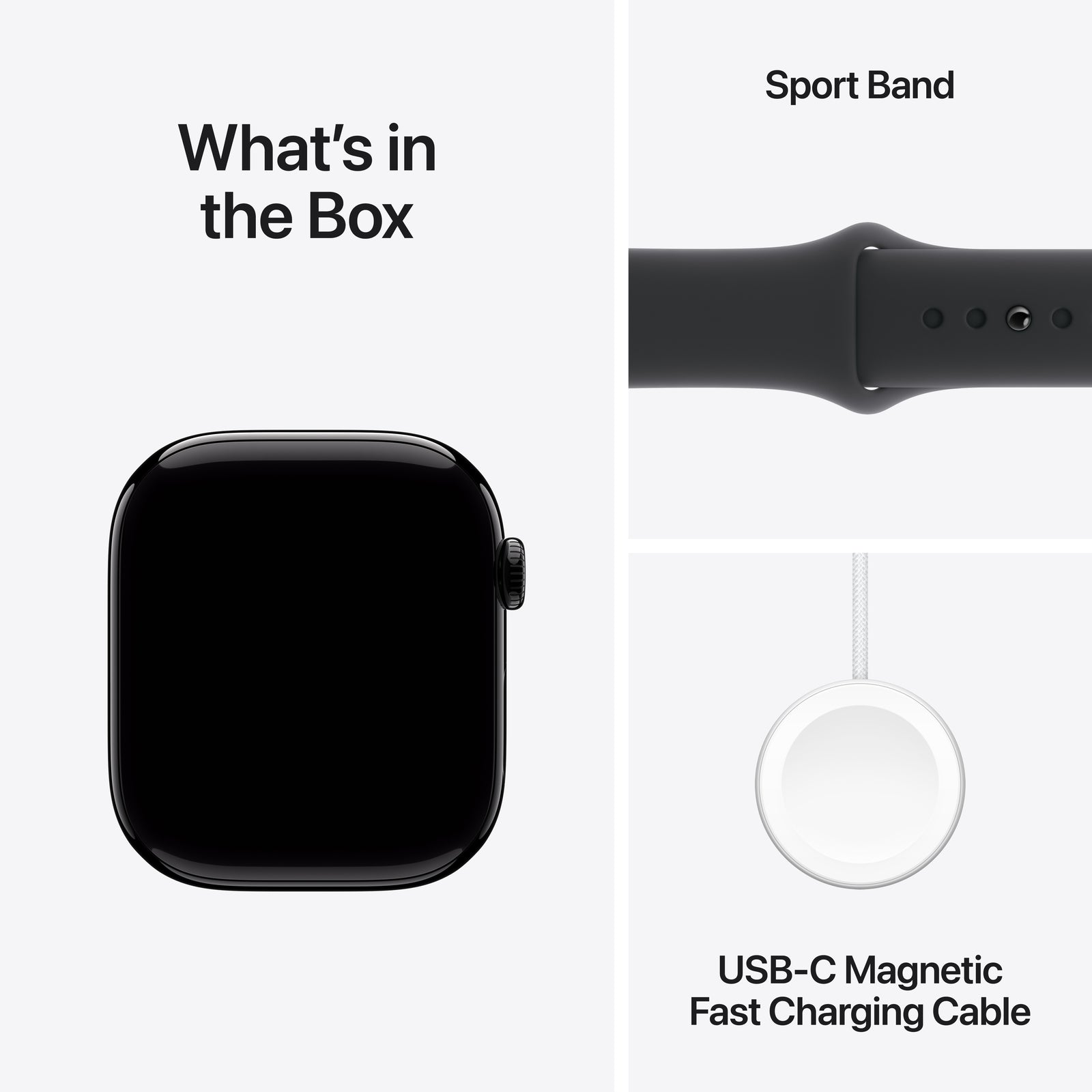 Apple Watch Series 10 MWWP3AM/A 46MM Jet Black S/M