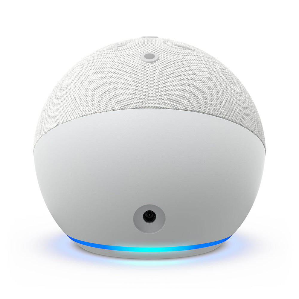 Amazon Echo Dot 5th Gen Smart Speaker with Clock Glacier White