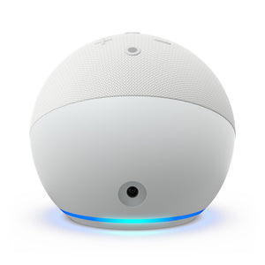 Amazon Echo Dot 5th Gen Smart Speaker with Clock Glacier White