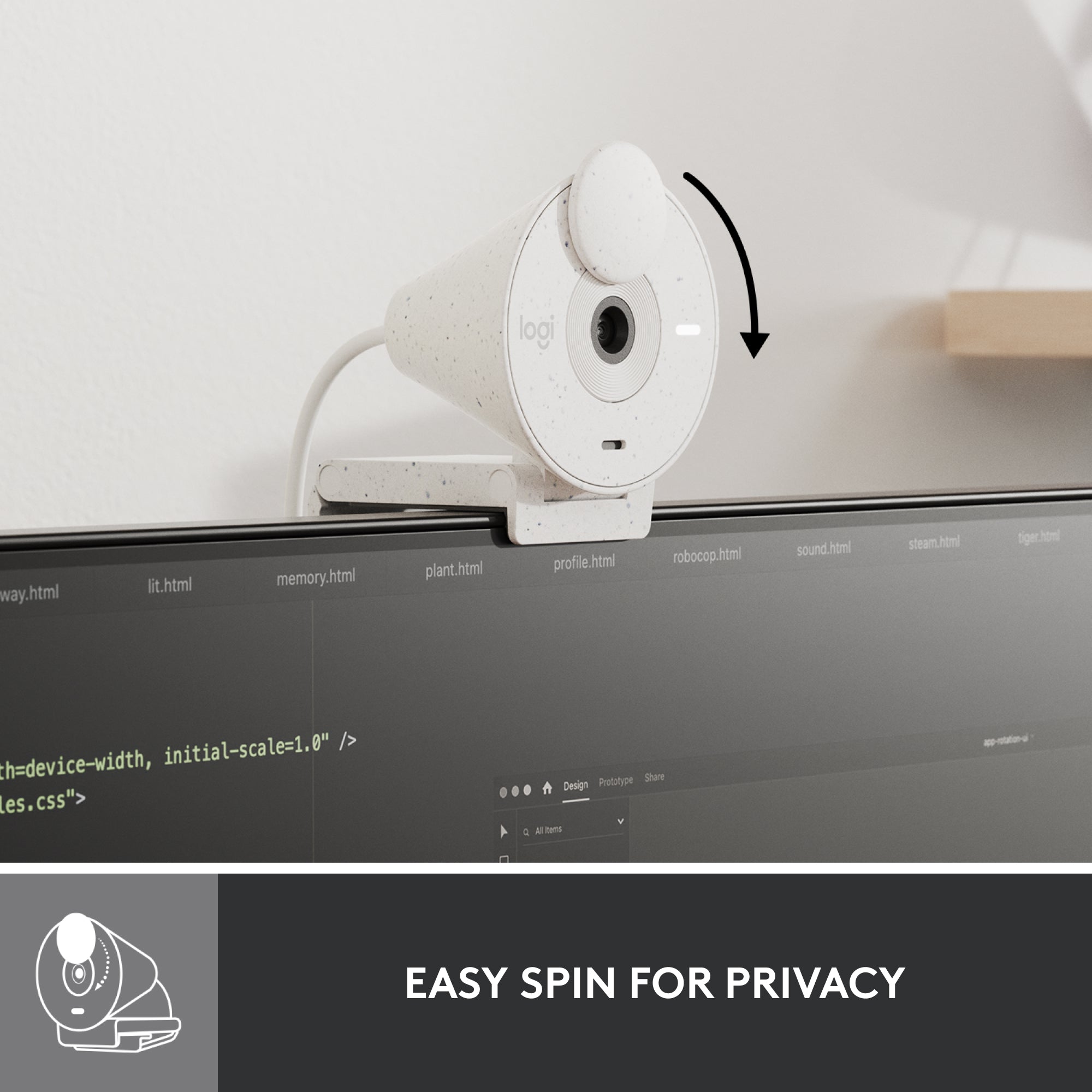 Logitech Brio 300 Full HD Webcam White