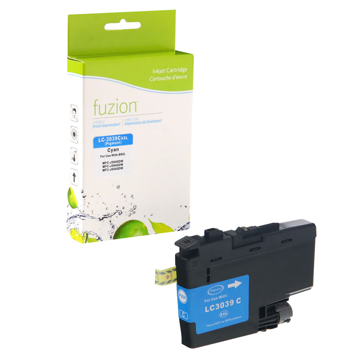 fuzion Brother LC3039C Compatible High Yield Cyan Ink Cartridge