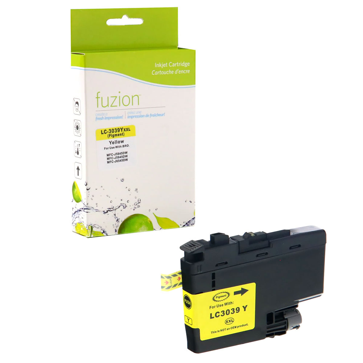 fuzion Brother LC3039Y Compatible High Yield Yellow Ink Cartridge