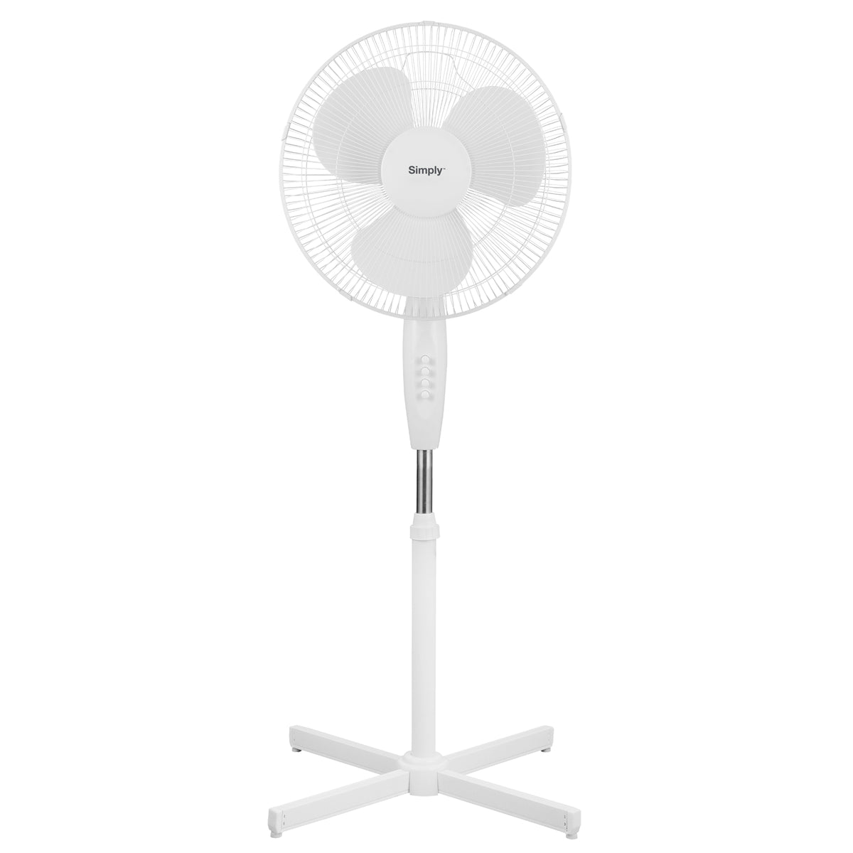 Simply 16 Inch Oscillating Stand Fan White