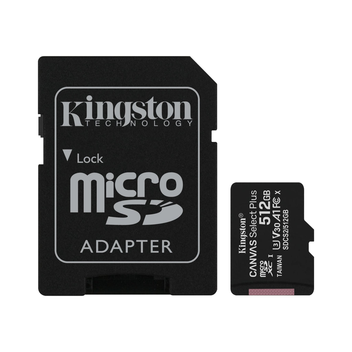 Kingston Canvas Select Plus MicroSD Card with SD Adapter 512GB