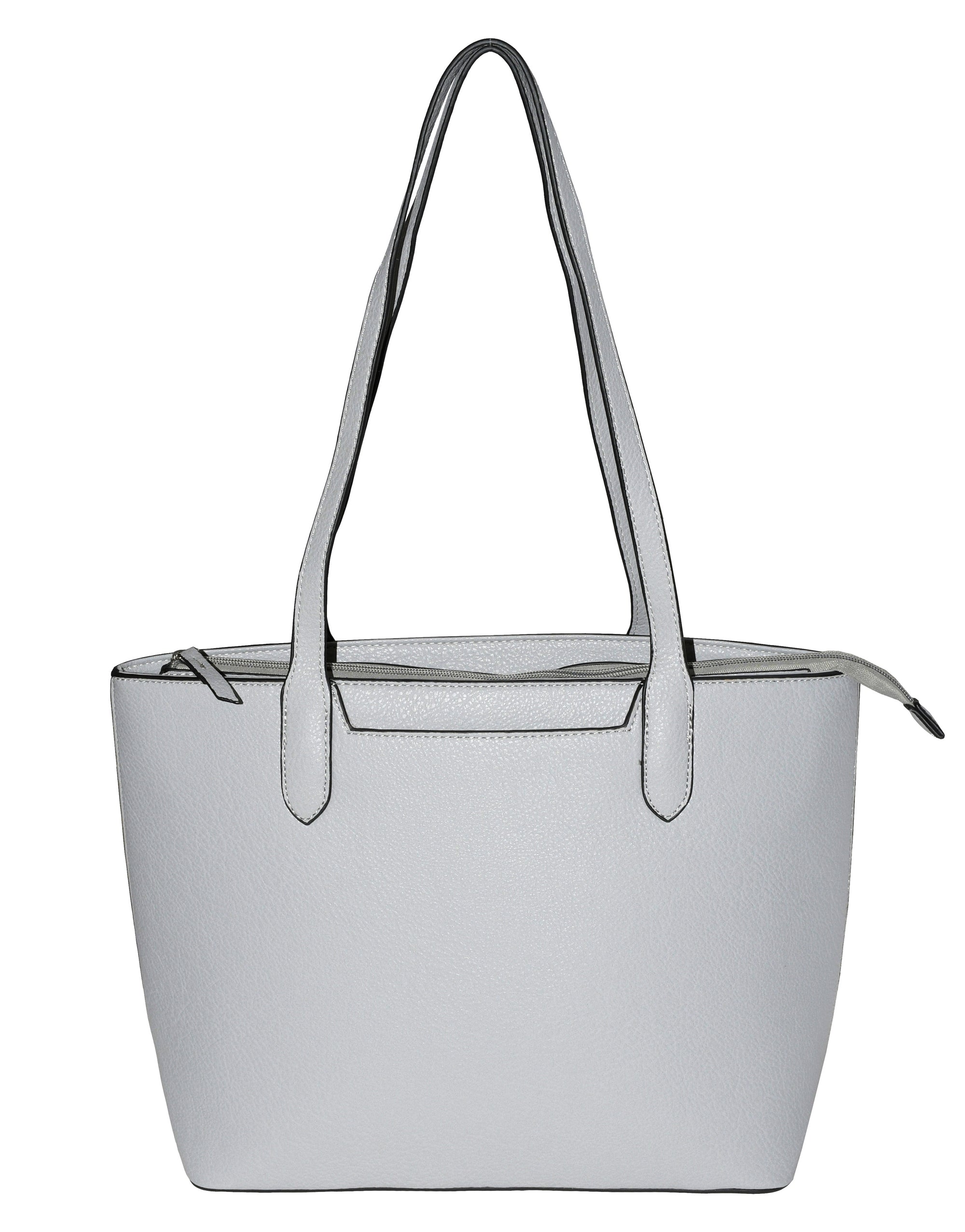 Nicci Large Tote Bag with Slit Pocket Grey