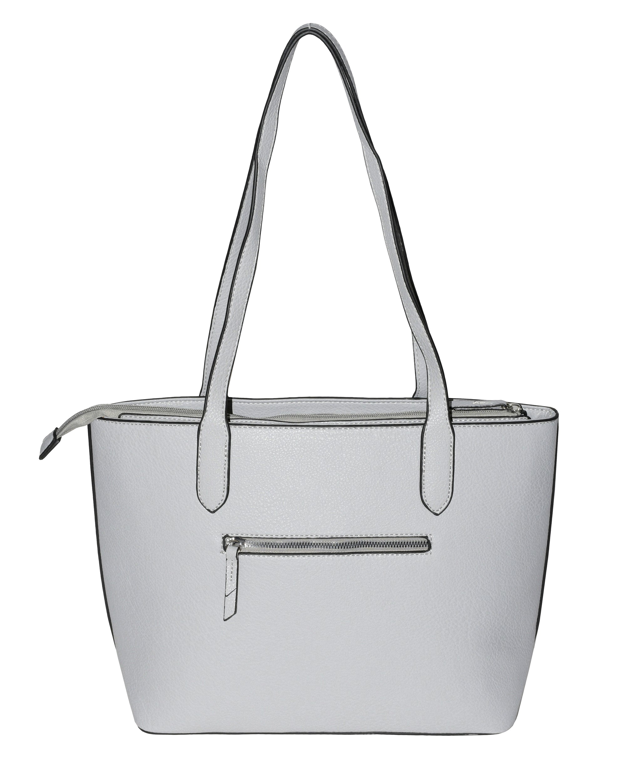 Nicci Large Tote Bag with Slit Pocket Grey