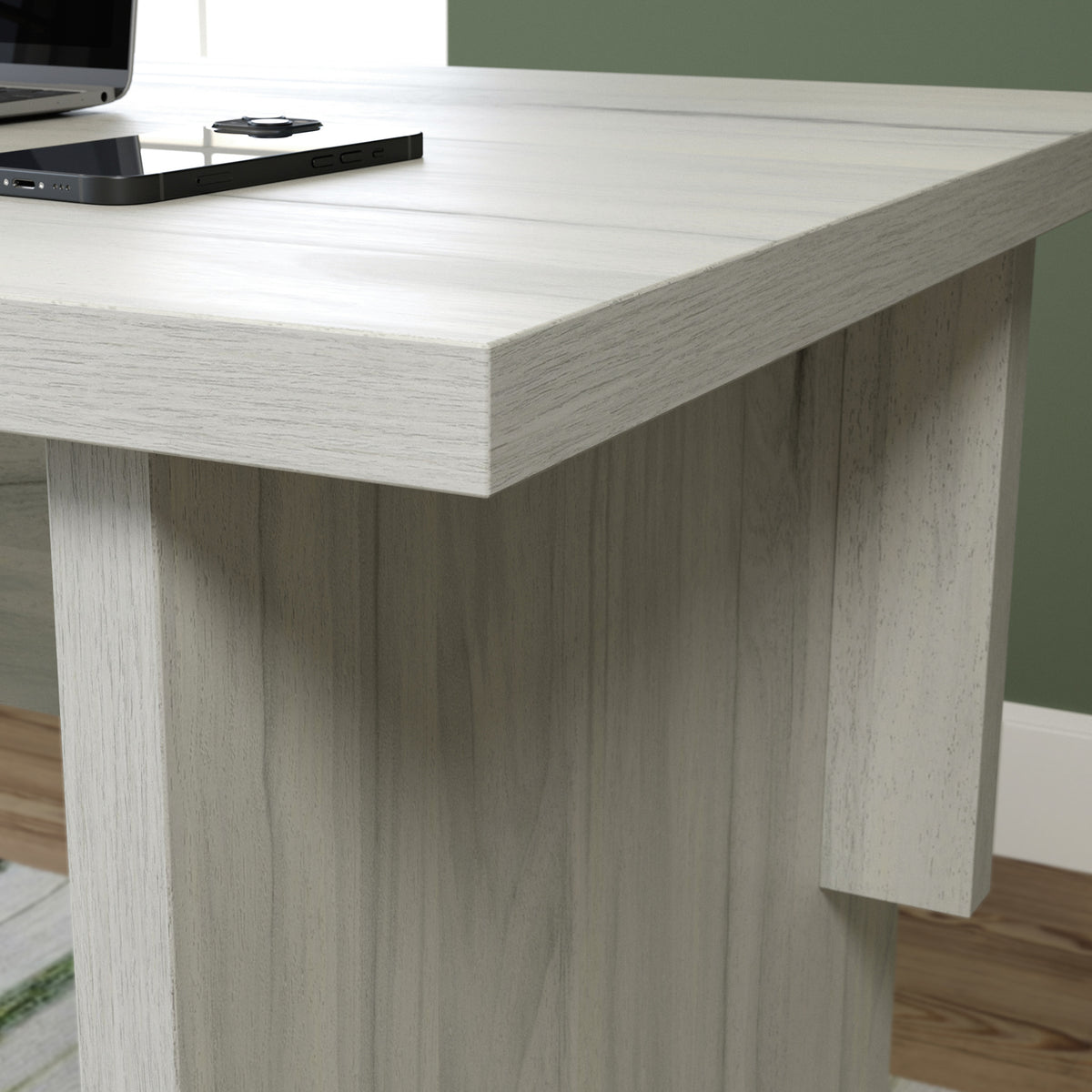 Sauder 52"W Porto Palma Desk Haze Acacia