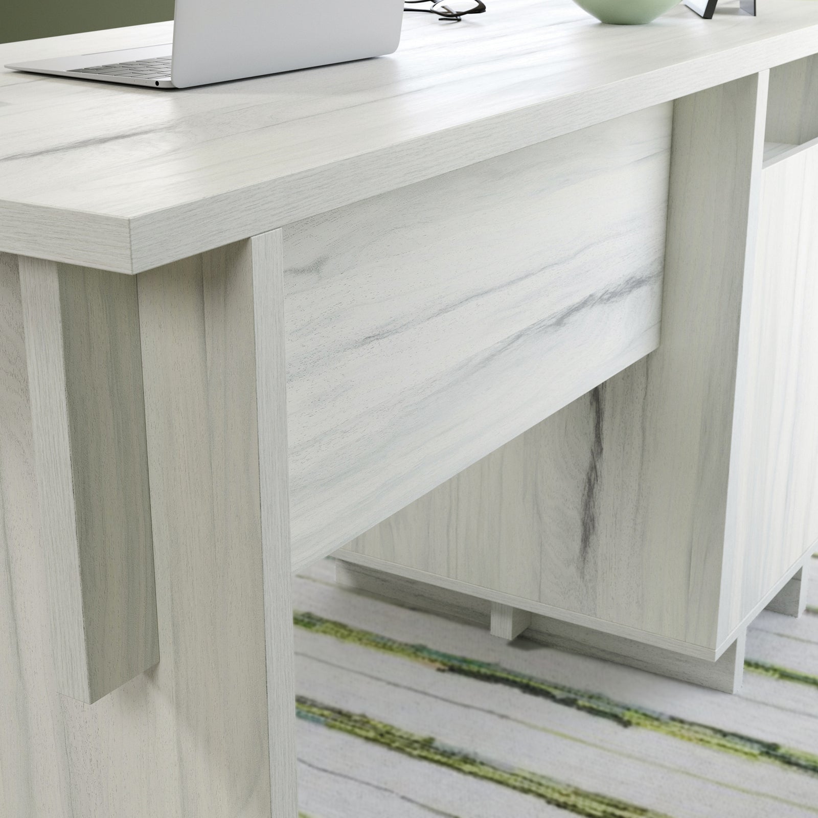 Sauder 52"W Porto Palma Desk Haze Acacia