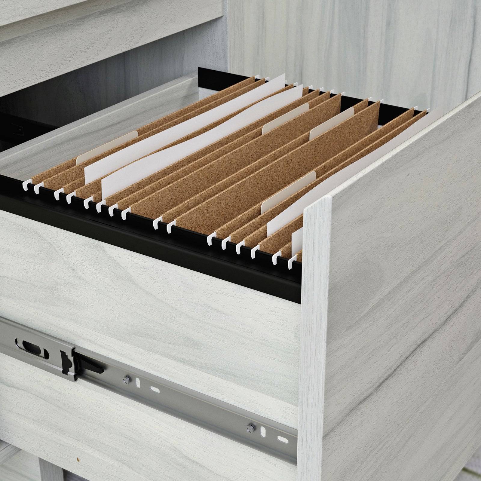 Sauder 52"W Porto Palma Desk Haze Acacia