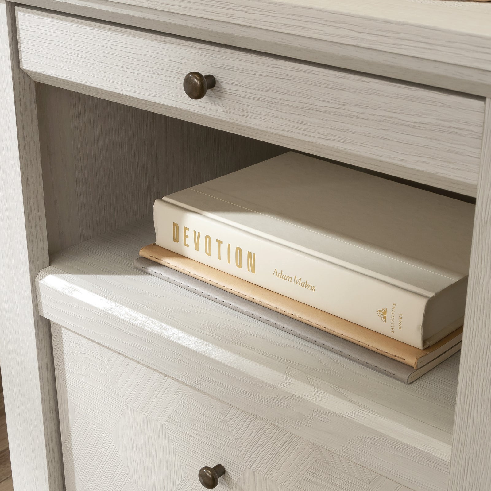 Sauder 53" Larkin Ledge Desk Glacier Oak