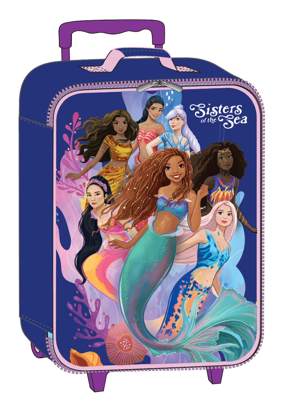 Bioworld 14&quot; Softside Carry On Pilot Case Little Mermaid