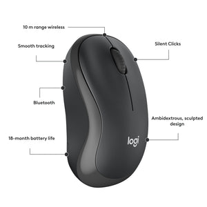 Logitech M240 Silent Wireless Mouse Graphite