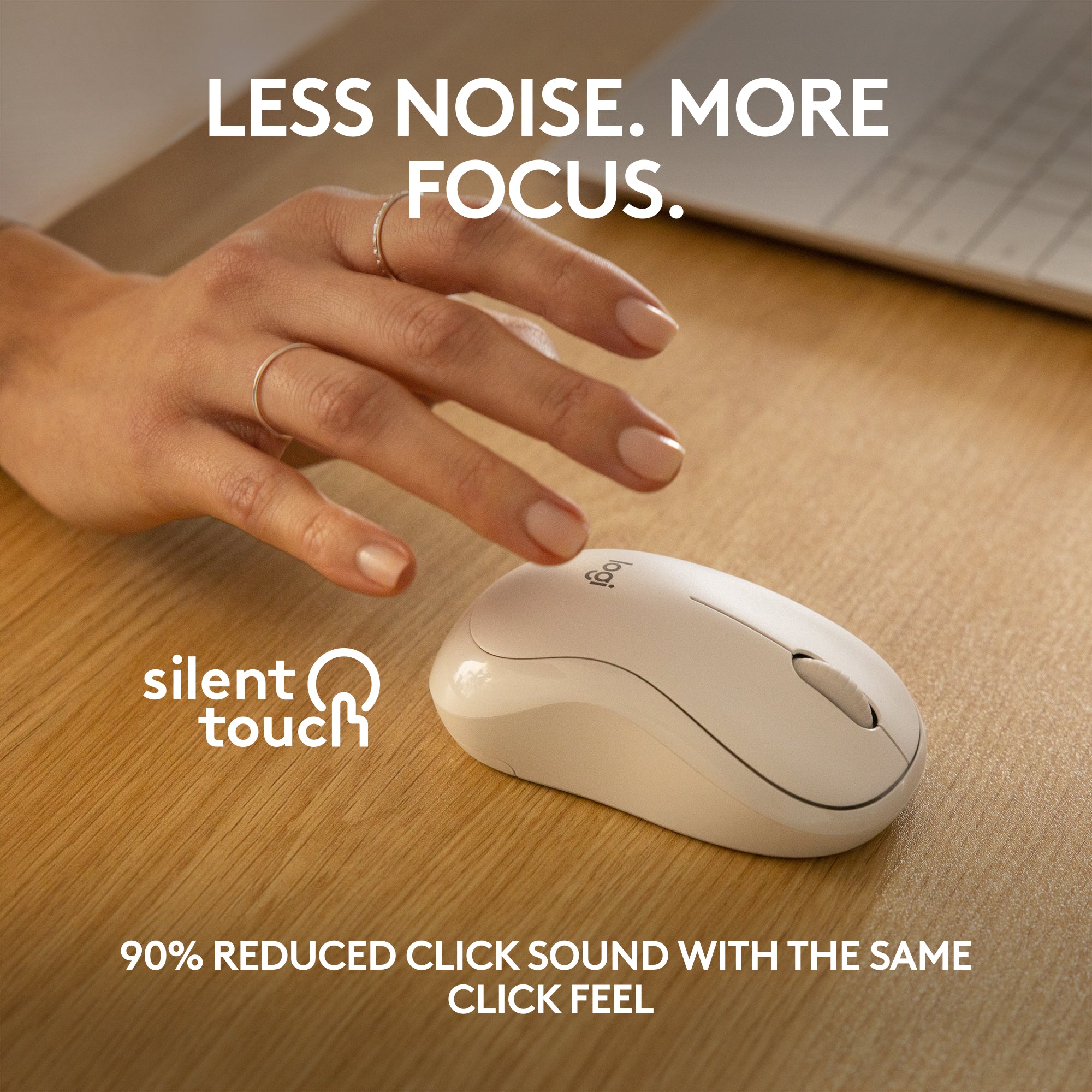 Logitech M240 Silent Wireless Mouse Off-White