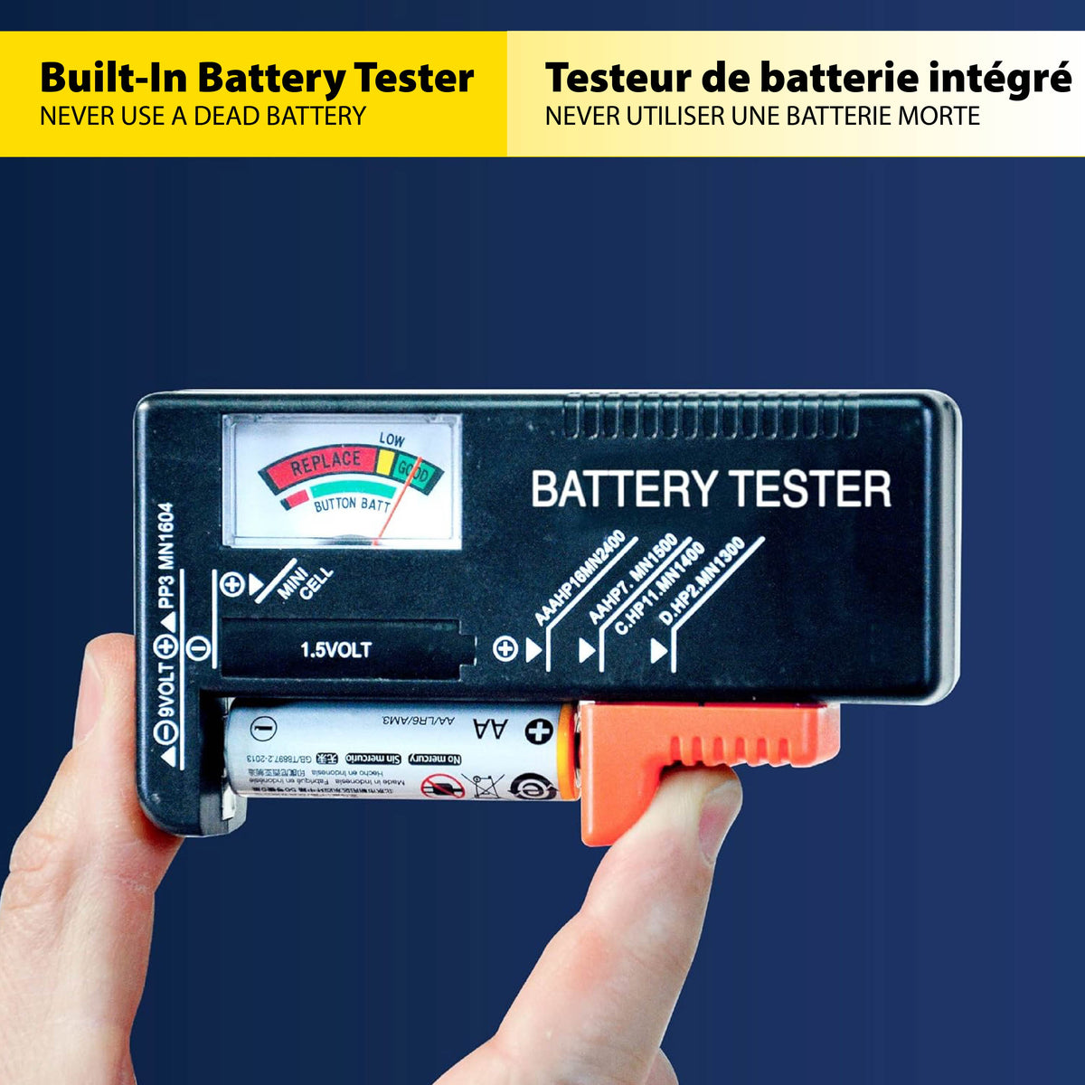 Battery Daddy 180 Battery Organizer With Tester and Storage Case