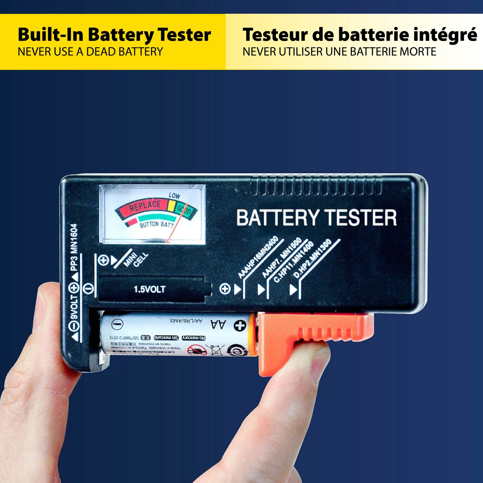 Battery Daddy 180 Battery Organizer With Tester and Storage Case