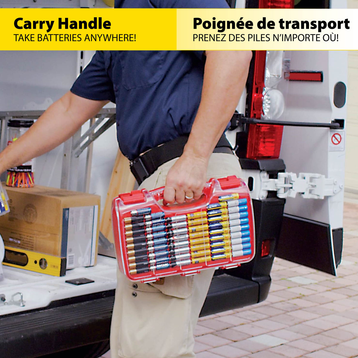 Battery Daddy 180 Battery Organizer With Tester and Storage Case