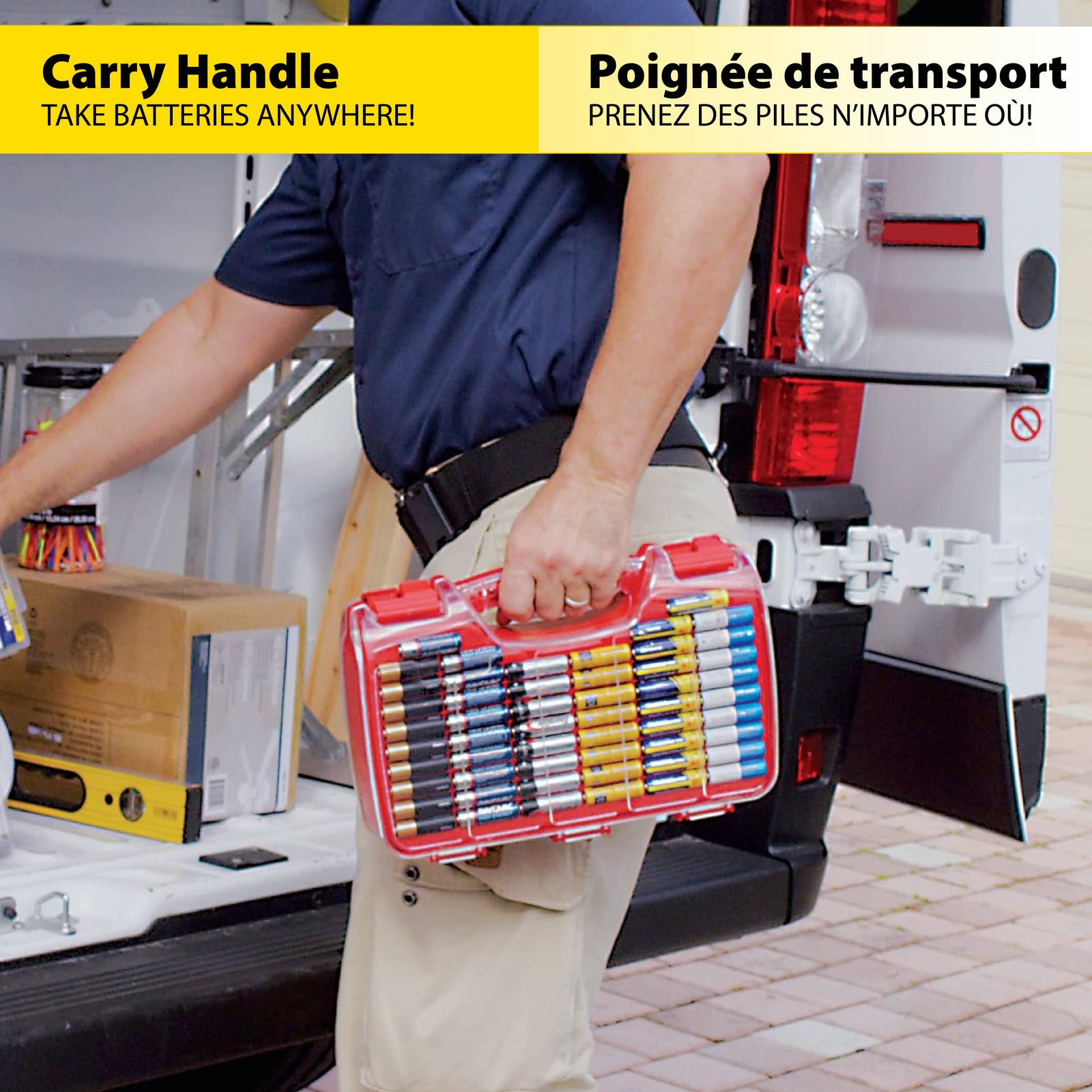 Battery Daddy 180 Battery Organizer With Tester and Storage Case