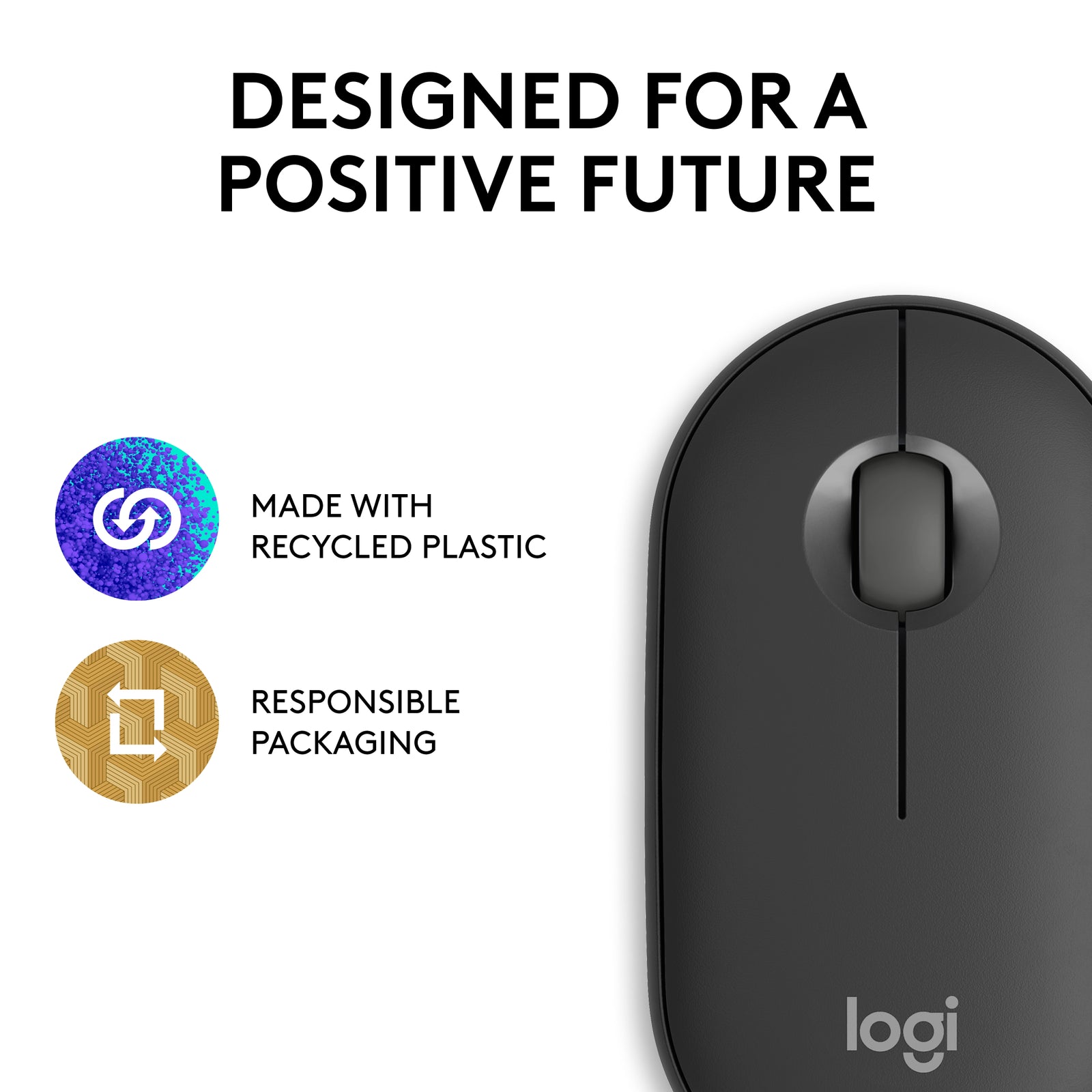Logitech Pebble Mouse 2 M350s Slim Wireless Mouse