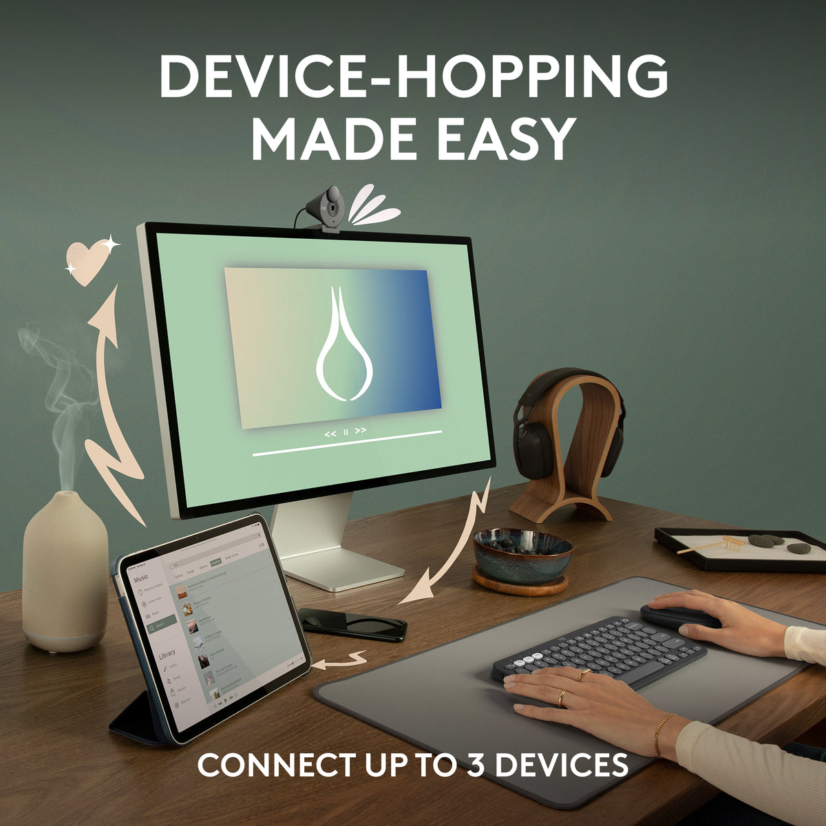 Logitech Pebble Mouse 2 M350s Slim Wireless Mouse