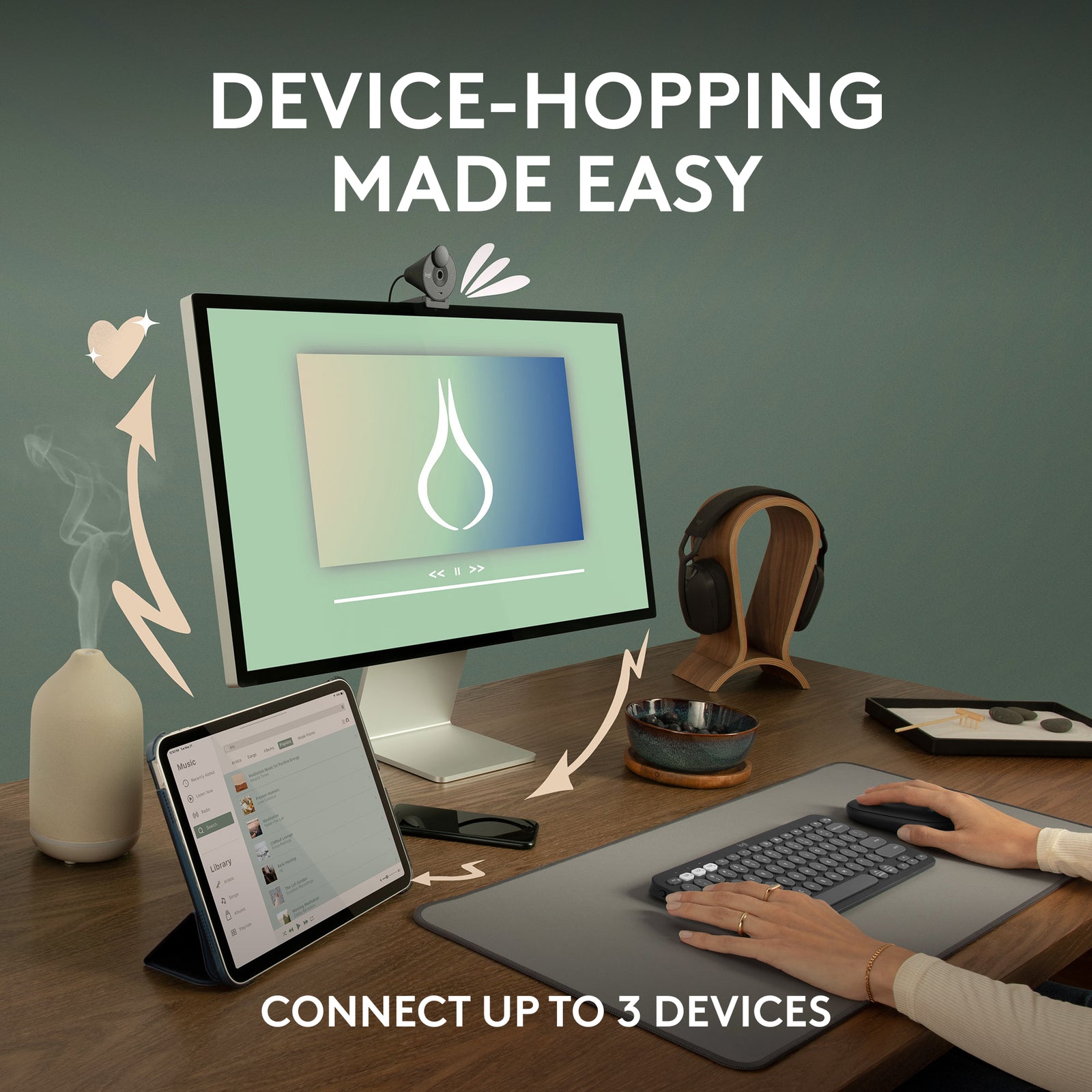 Logitech Pebble Mouse 2 M350s Slim Wireless Mouse