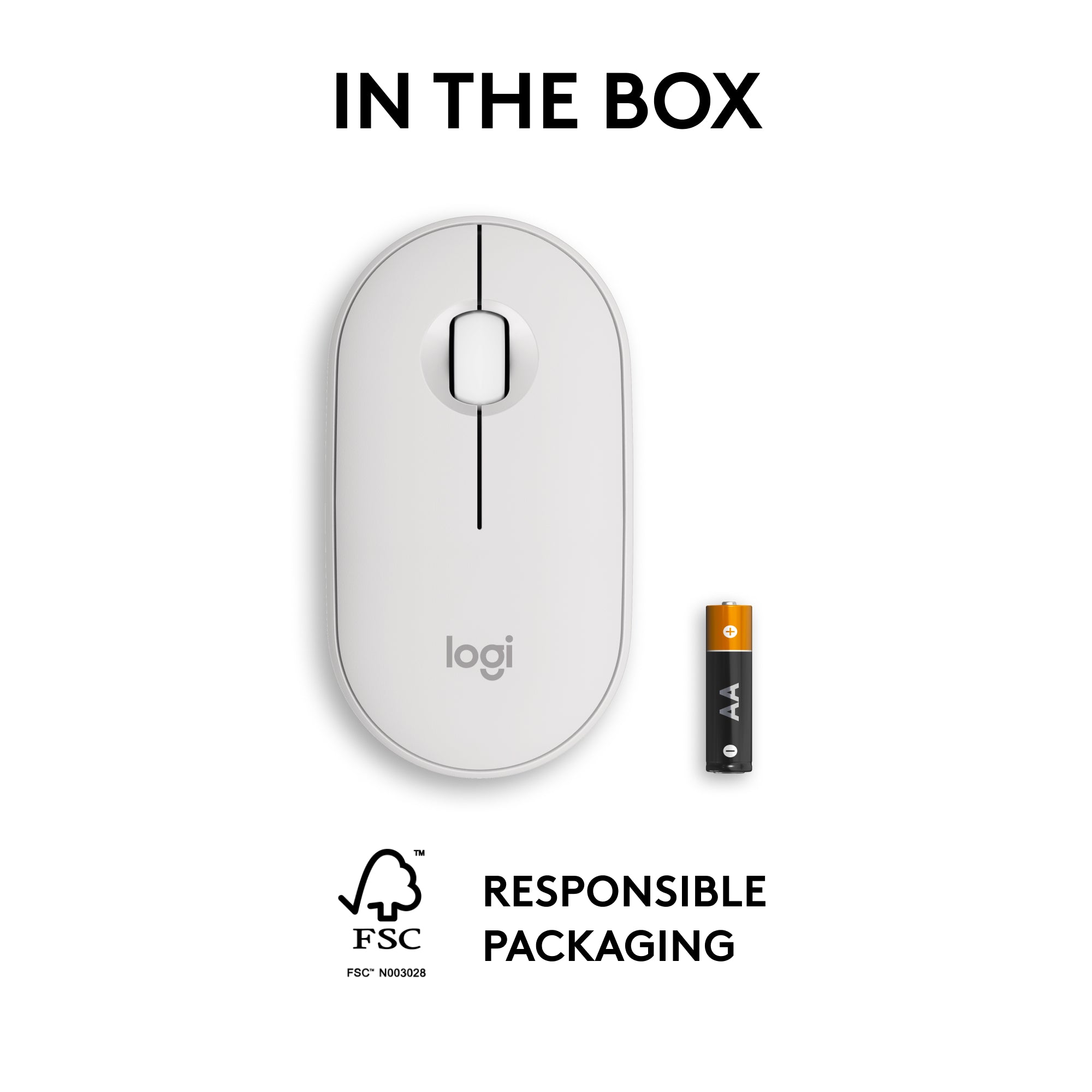 Logitech Pebble Mouse 2 M350s Slim Mouse Offwhite