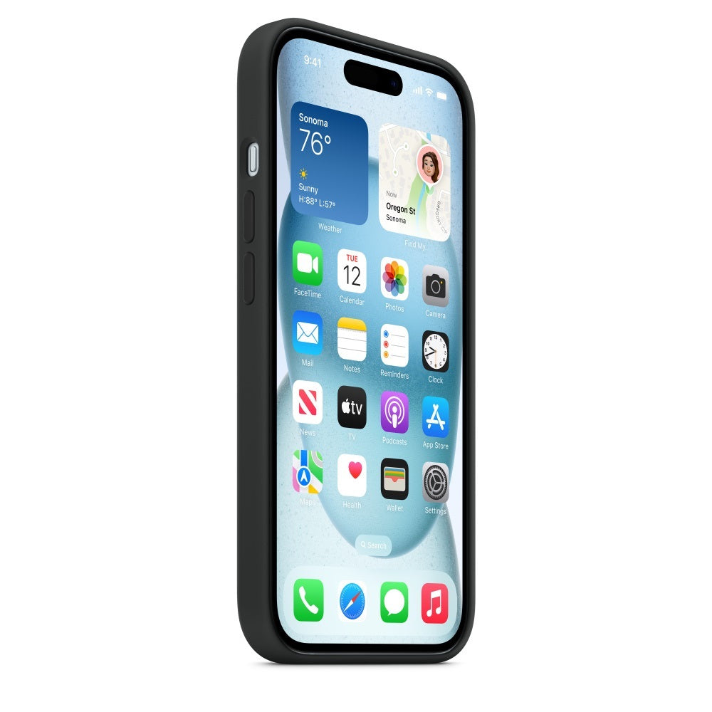 Apple iPhone 15 Plus Silicone Case MagSafe Black