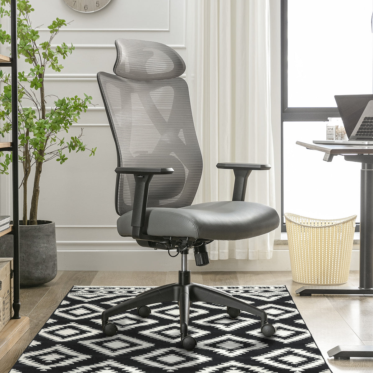 Serta SitTrue Ridgefield High Back Ergonomic Mesh Chair Gray