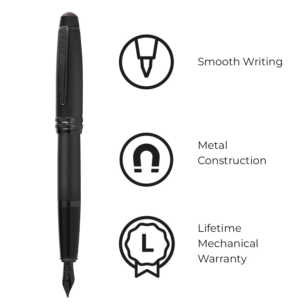 A.T. Cross Bailey Fountain Pen Medium Nib Black