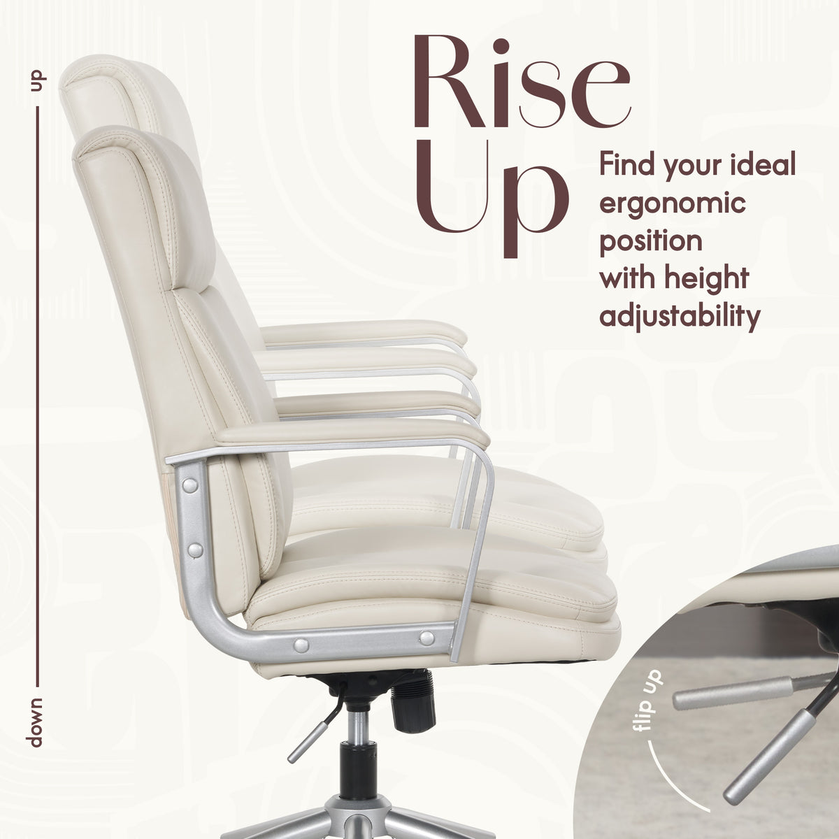 Elle Décor Lisette Ellegant Office Chair Ivory