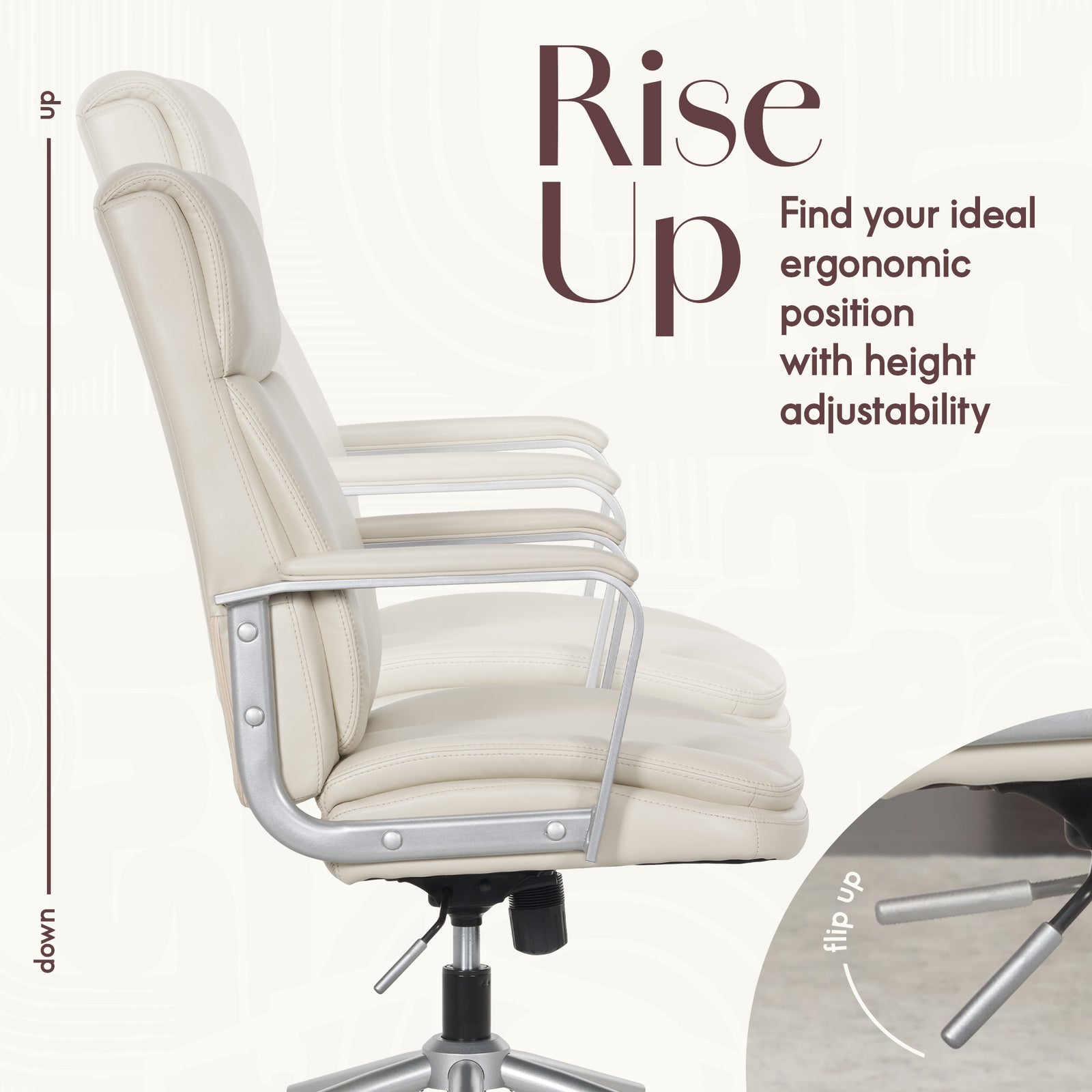 Elle Décor Lisette Ellegant Office Chair Ivory