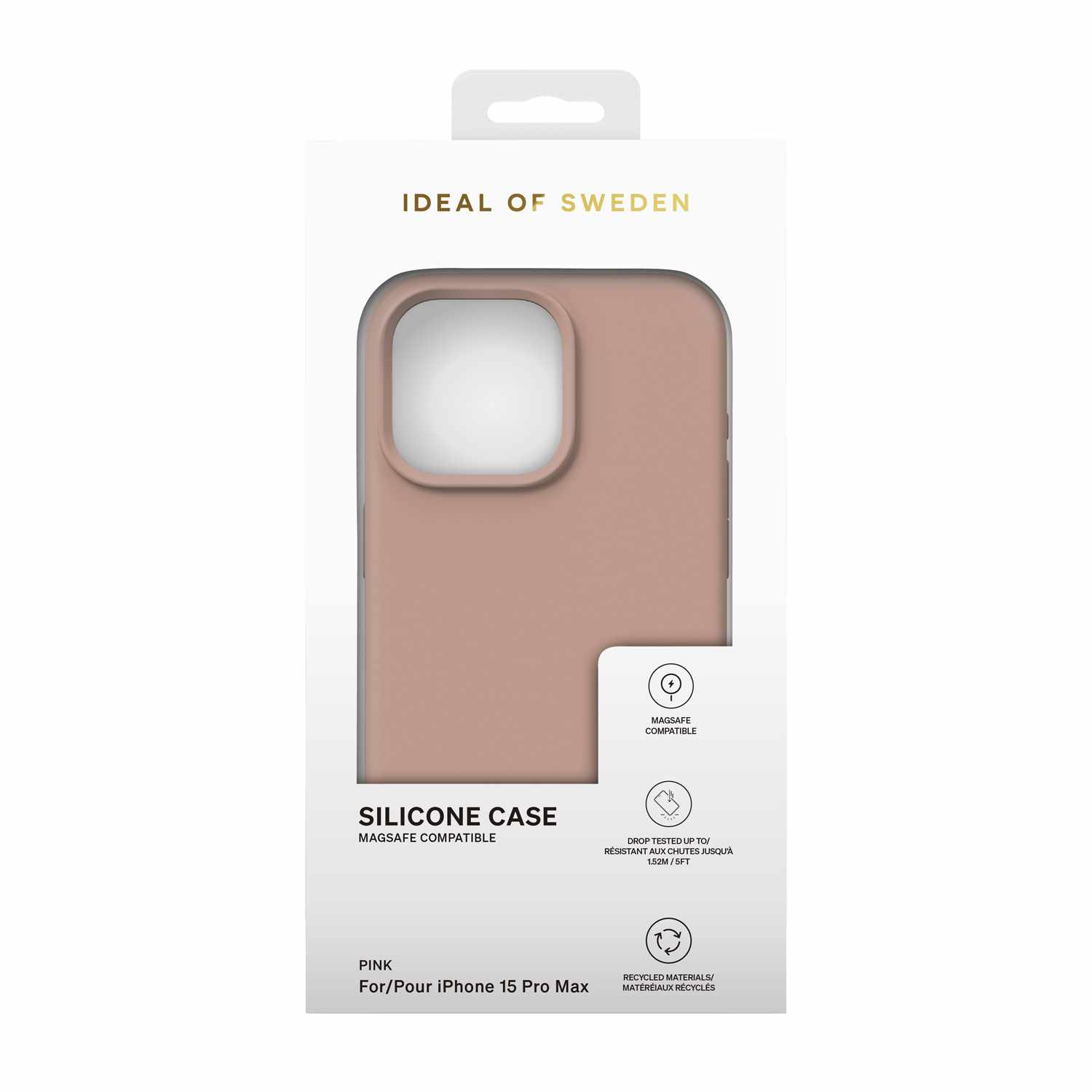 IDEAL of Sweden Silicone Case for iPhone 15 Pro Max Blush Pink
