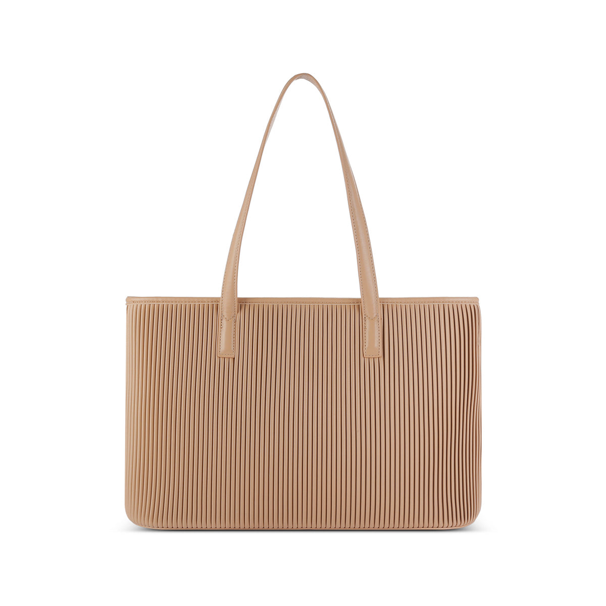 Pixie Mood Sadie Pleated Vegan Leather Tote Sand