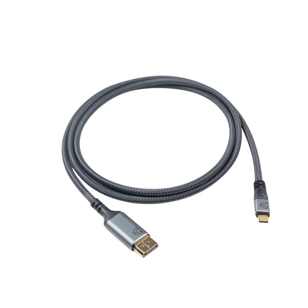 BlueDiamond Pro USB-C to Display Port 1.4 UHD 8K Cable - 10ft - Grey