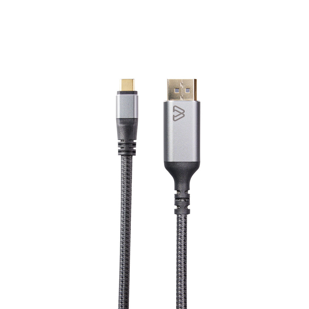 BlueDiamond Pro USB-C to Display Port 1.4 UHD 8K Cable - 10ft - Grey