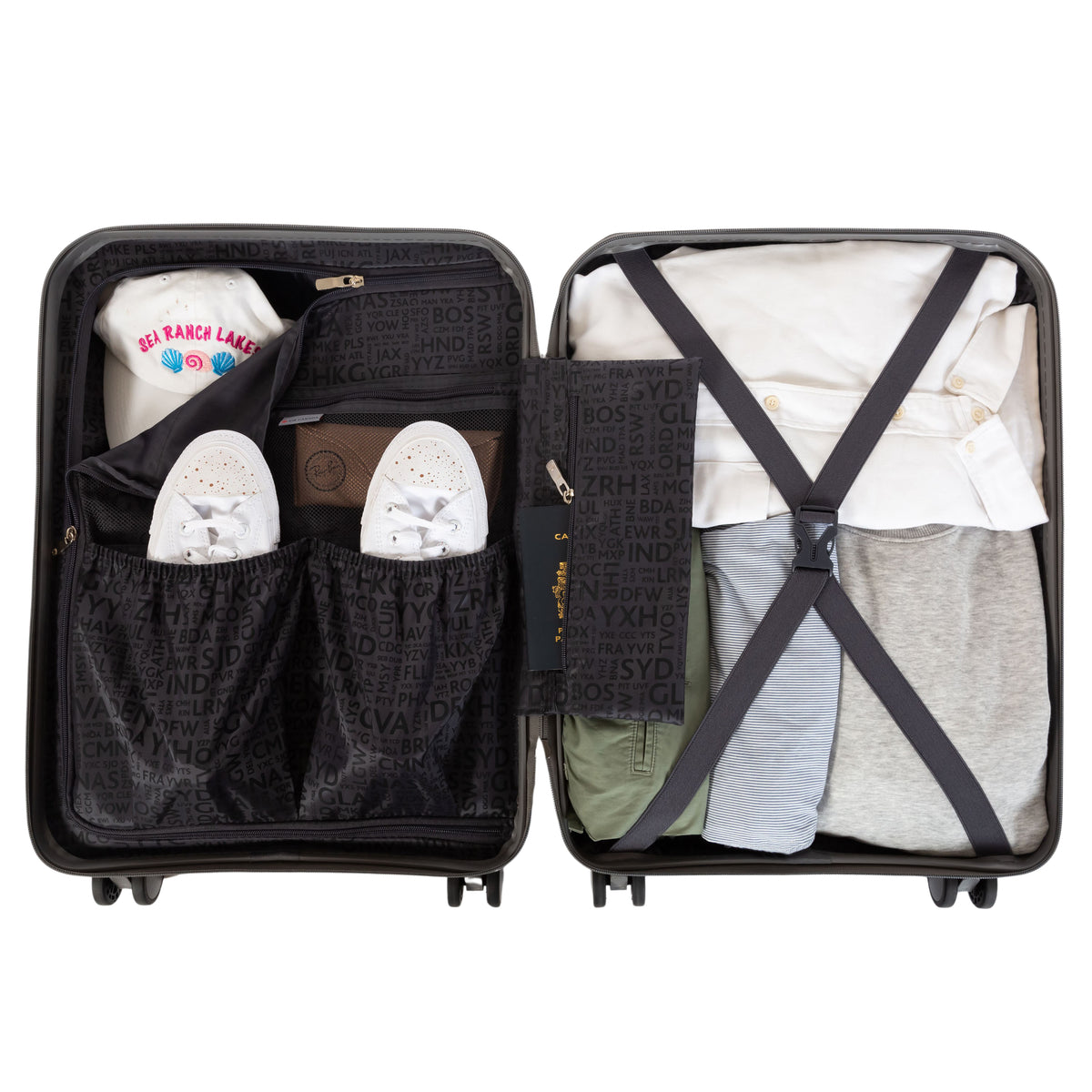 Air Canada 2 Piece Luggage Set Grey