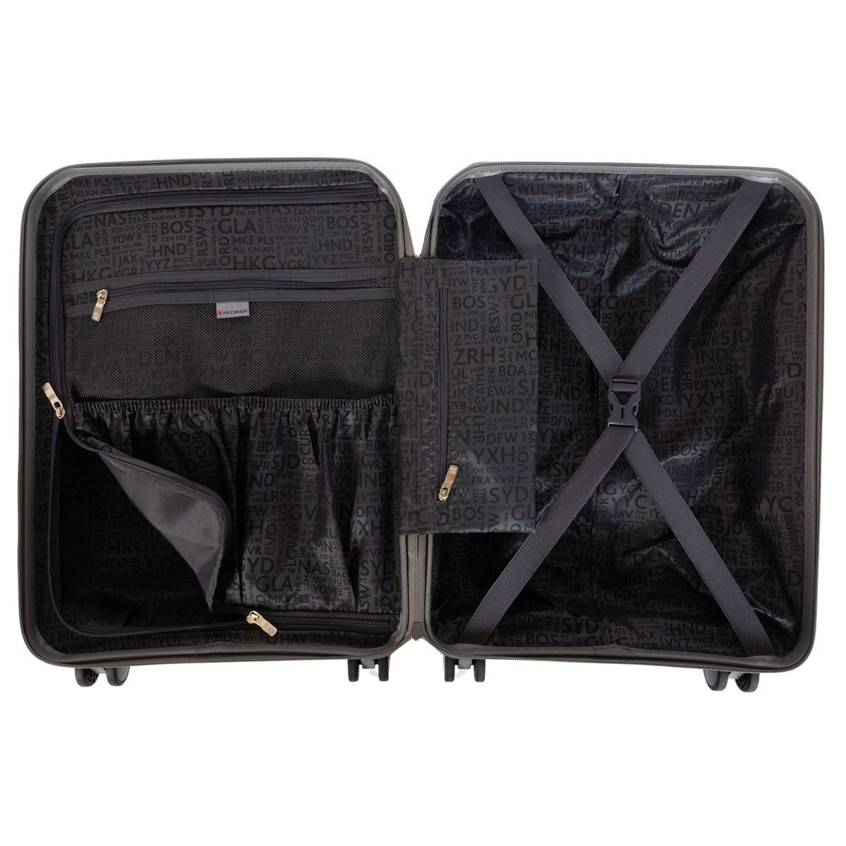 Air Canada 2 Piece Luggage Set Grey