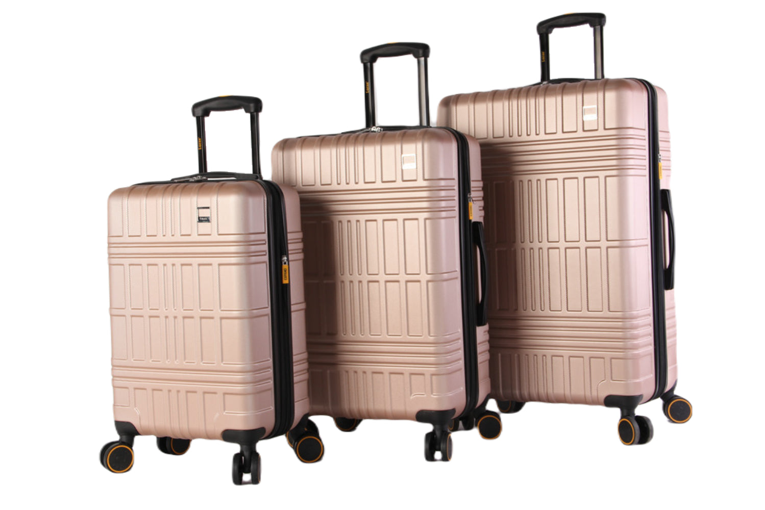 Lucas 3 Piece Hardside Luggage Set Rose Gold