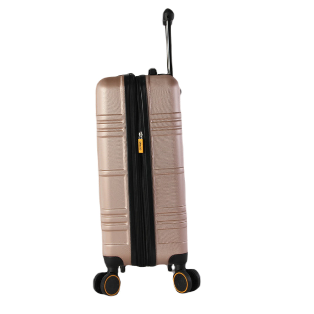 Lucas 3 Piece Hardside Luggage Set Rose Gold