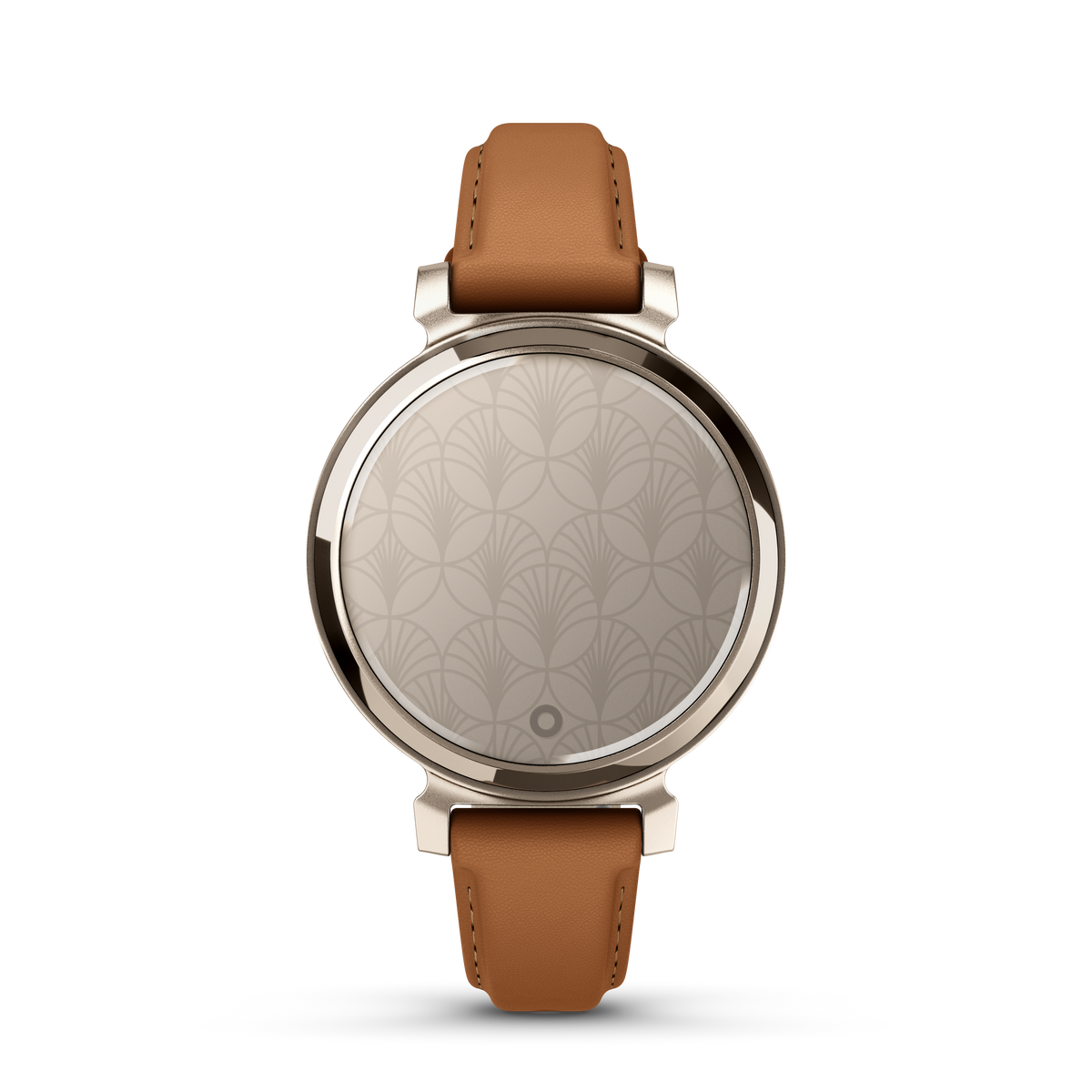 Garmin Lily 2 Cream Gold Case with Tan Leather Band
