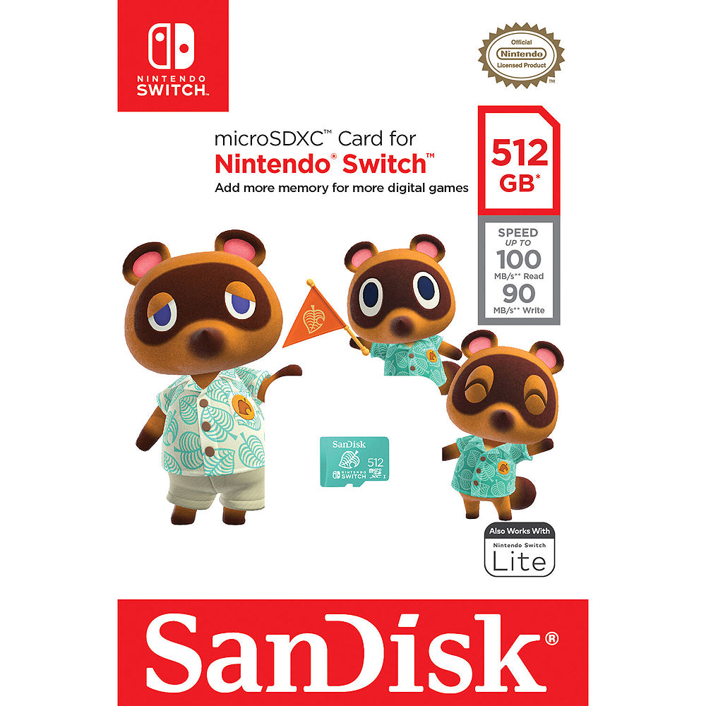SanDisk microSDXC Card 512GB for Nintendo Switch
