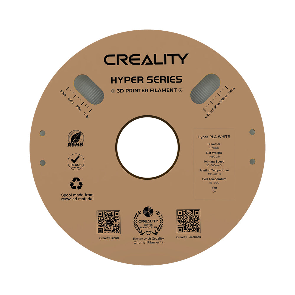Creality Hyper-PLA 3D Printing Filament White