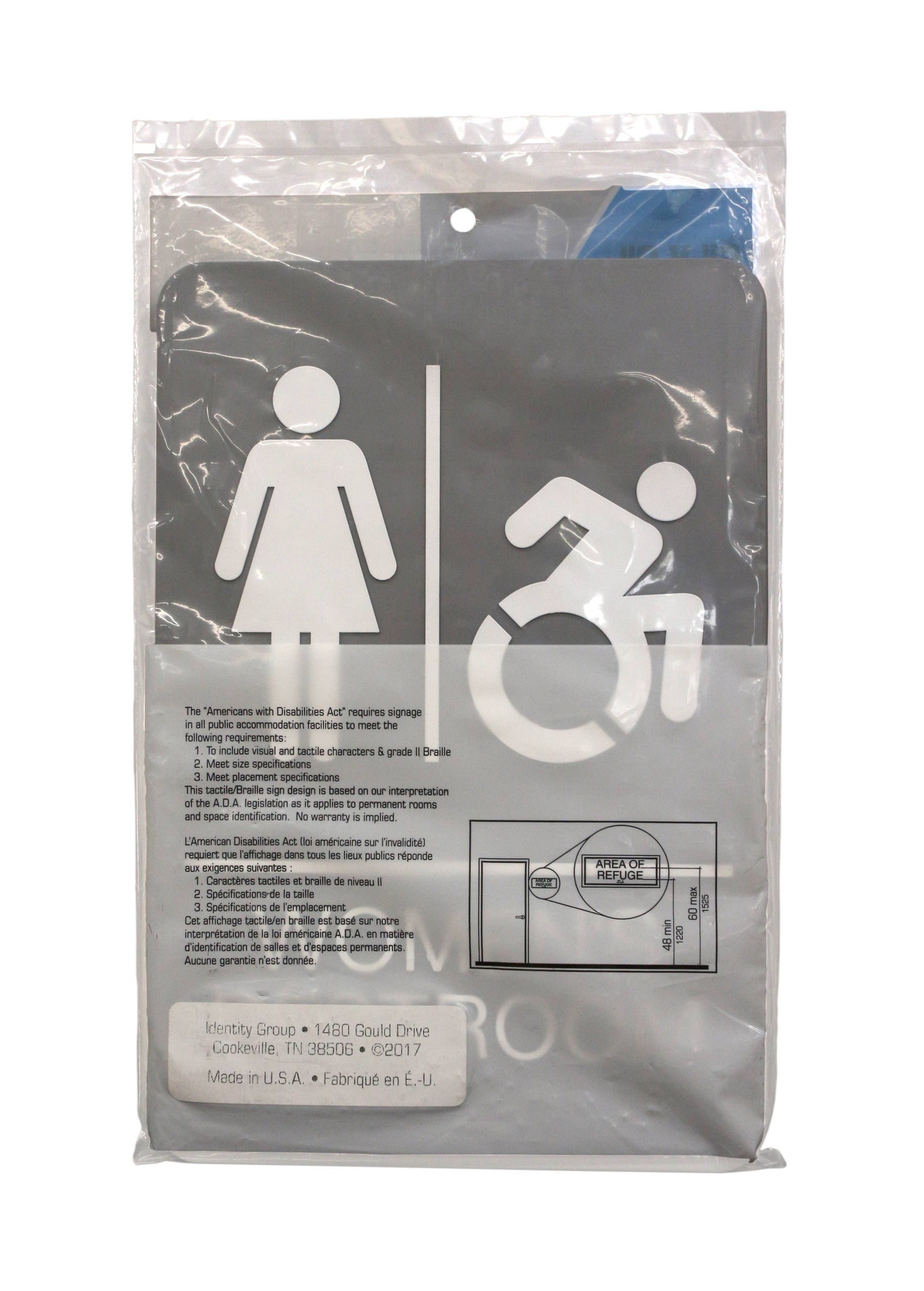 Headline Sign Mens And Womens Restroom ADA Signs Combo Pack