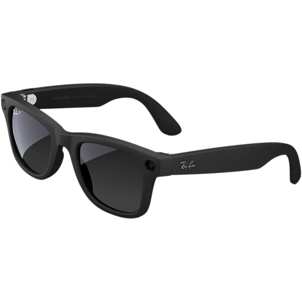 Ray-Ban Meta Wayfarer AI Glasses Matte Black with Polarized Graphite Lenses