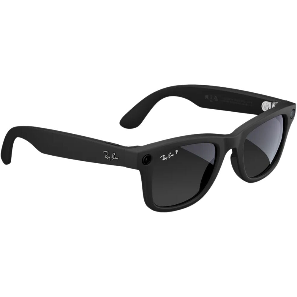 Ray-Ban Meta Wayfarer AI Glasses Matte Black with Polarized Graphite Lenses