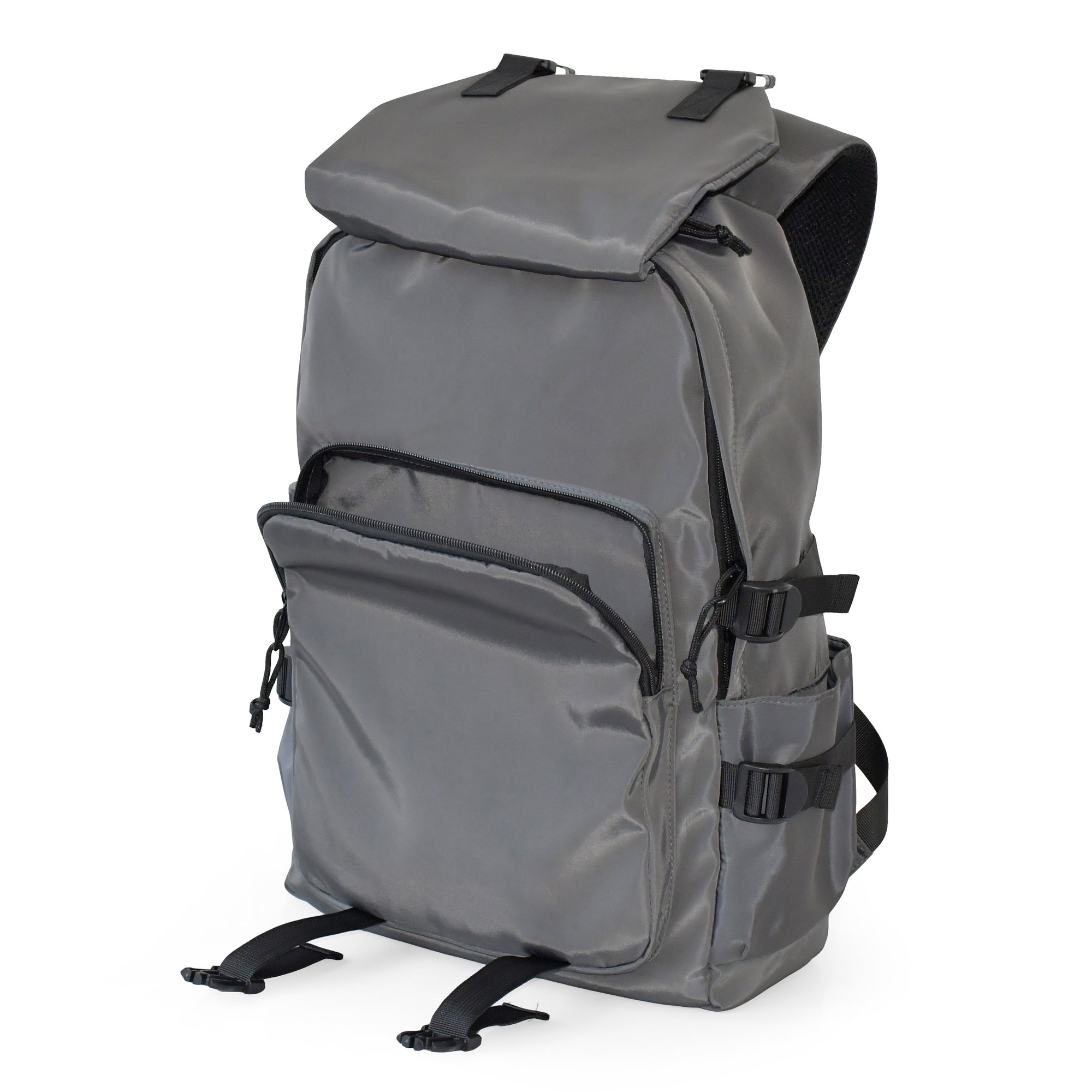Club Rochelier Large Double Flap Front Backpack Grey